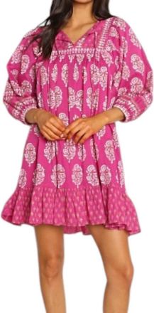 Cleobella Magdalena Mini Dress In Mix Block Print