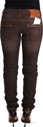 Acht Washed Cotton Slim Fit blue Low Waist Trouser Womens Jeans