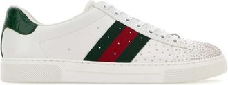 Gucci White Leather Sneakers