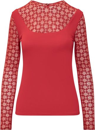 Givenchy Red Logo Round Neck Top
