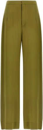 JEJIA Jean Silk Broeken - Dames - Wijde Broeken - Groen - XS - Leer - Broeken