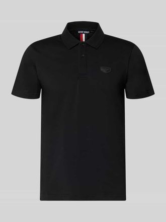 Antony Morato Slim Fit Polo-Shirt mit Logo-Applikation in Black, Gr&ouml;&szlig;e XXL