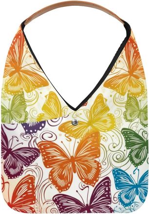 Generic Butterfly Reusable Lightweight Grocery Bags - Foldable Into Compact Pouch, Washable & Sturdy, Multipurpose for Shopping and Travel