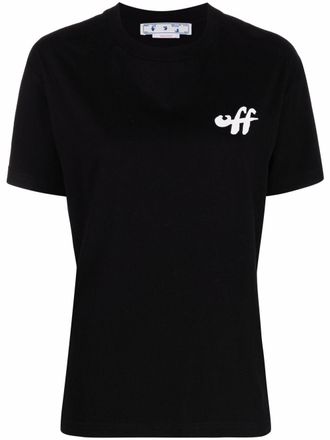 Off-white T-shirt Arrow con stampa - Nero
