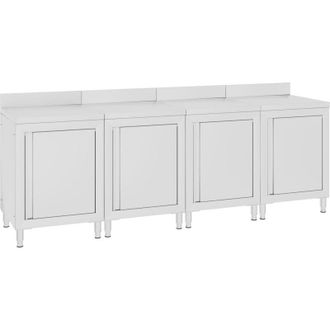 vidaXL Vidaxl - Mesa De Trabajo Comercial Mueble Acero Inoxidable 240x60x96 Cm