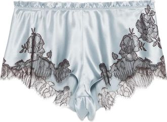 Carine Gilson Shorts in raso di seta - Blu