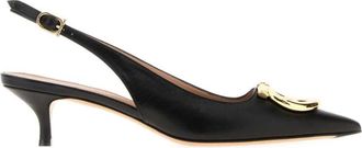 Ferragamo Black Slingback Pumps
