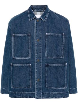 Sunnei press-stud denim shirt jacket - unisex - Cotton - L - Blue