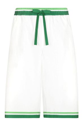 Dolce & Gabbana CONTRAST TRIM SHORTS Size: 50, colour: WHITE