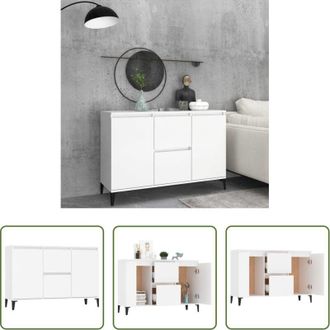 vidaXL Credenza industriale - Credenza Bianca 102x35x70 cm in Legno Multistrato