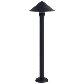 Beliani L&aacute;mpara De Bolardo De Jard&iacute;n Exterior Moderno 60 Cm De Aluminio Led Negro Gaia