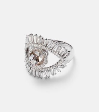 Suzanne Kalan One Of A Kind 18kt white gold ring with diamonds