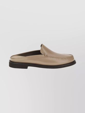 Brunello Cucinelli leather flat mules