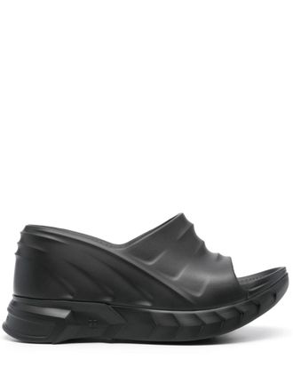 Givenchy Marshmallow 115mm wedge sandals - women - Rubber/Rubber/Rubber - 40 - Black