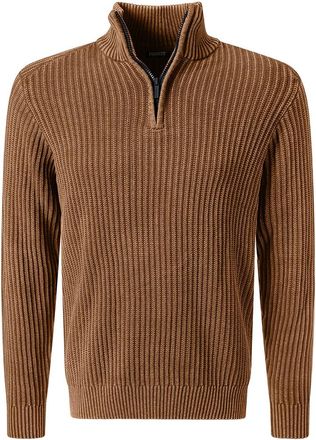 Pioneer Authentic Jeans Troyer Knit 1/1 Troyer, Herren, Gr. XXL, ermine, Strick, Obermaterial: 100% Baumwolle, PIONEER AUTHENTIC JEANS, unifarben, normal h&uuml;ftbedeckend, Rundh