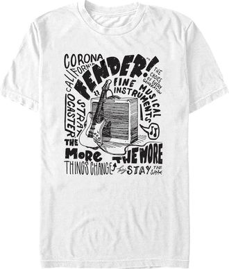 Fender Mens Fender Sketch Poster Graphic Tee in White at Nordstrom, Size Xxx-Large