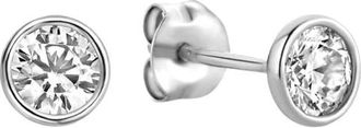Isabel Bernard Accessoires, Dames, Grijs, ONE Size, Saint Germain Juliette Stud Oorbellen met Zirkonia