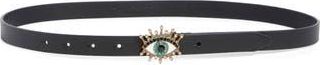 Kurt Geiger Evil Eye Leather Belt in Black at Nordstrom Rack, Size Medium/large