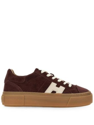 Hogan Brown Logo Sneakers
