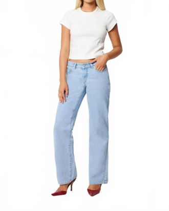 Abrand Low & Wide Kendall Jeans In Blue
