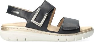 Mephisto Flat Sandalen - Dames - Sandalen - Blauw - 35 EU - Leer - Schoenen