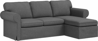 vidaXL Sof&aacute; Gris Oscuro 215 X 138 X 80 Cm Tela Vidaxl