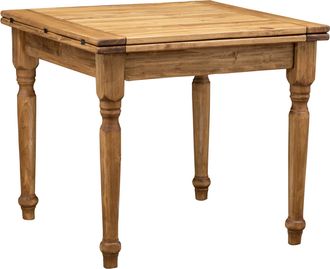 Biscottini International Mesa De Comedor De Madera Maciza Mesa Cuadrada Extensible 90x90 Cm Mesa De Cocina Que Ahorra Espacio Made In Italy Color Nogal