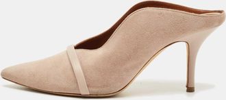 Malone Souliers Beige Leather And Suede Bobbi Mules