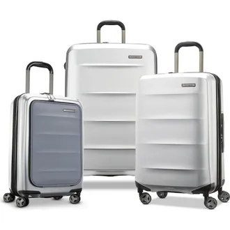 Samsonite Octiv 3 Piece Set (Pro Front Pocket 20/24/28) Hardside Spinner in Aluminum Silver at Nordstrom