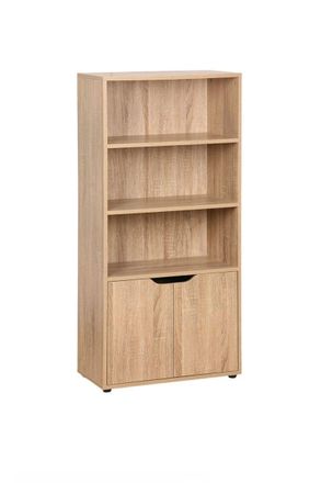 Regalos Miguel Estanter&iacute;as - Estanter&iacute;a Thor Madera 4 Niveles Con Puerta - Madera Natural