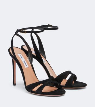 Aquazzura You and I suede sandals