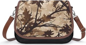 Generic Camouflage Winter Tree Small Womens Crossbody Bags Shoulder Handbag with Adjustable Strap for Travel