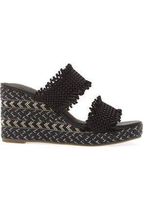 Cecelia New York Womens Lady Zara Wedge Sandal In Black