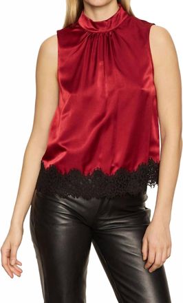 Sanctuary Late Night Satin Tank In Crimson