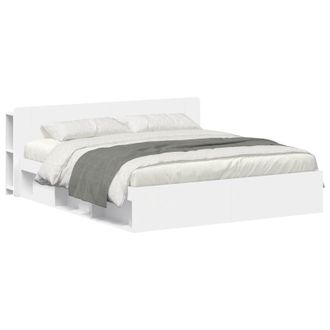 vidaXL Estructura De Cama Con Almacenamiento Blanco 180 X 200 Cm Vidaxl