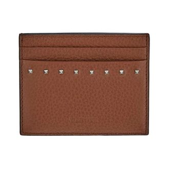 Valentino Garavani Wallets & Cardholders, male, Brown, Size: ONE SIZE Studded Card Holder
