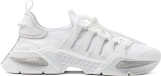 Dolce & Gabbana Witte Airmaster Sneakers met Kalfsleren Details - Heren - Sneakers - Wit - 40 EU - Nylon - Schoenen
