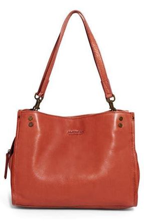 American Leather Co. Lenox Leather Satchel in Intense Rust Smooth at Nordstrom Rack