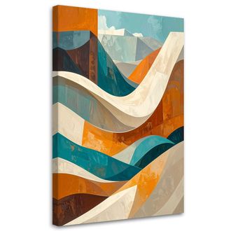 Feeby Cuadro En Lienzo, Abstracci&oacute;n L&iacute;neas Formas, 80x120
