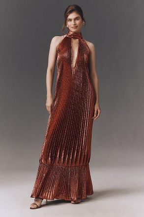 L&rsquo;Id&eacute;e Libertie Velvet Halter Gown