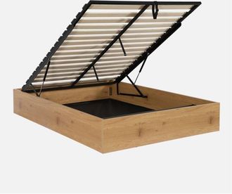 Sweeek Cama Con Caj&oacute;n Y Somier De L&aacute;minas Decoraci&oacute;n Madera,140x190cm