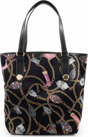 Gucci Multi-Color Satin Leather Tote Bag (Pre-Owned)
