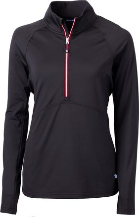 Cutter & Buck Adapt Eco Knit Stretch Recycled Womens Half Zip Pullover Jacket