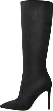 Generic Womens Knee High Boots Pointed Toe Thin Heel Soft Pu Leather Side Zipper Winter Long Boot