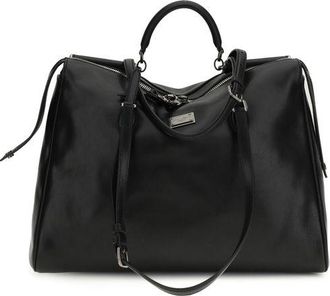 Dolce & Gabbana Black Calf Leather Bos Taurus Shoulder Mens Bag