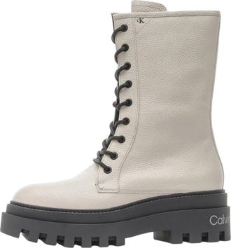 Calvin Klein Jeans High Boots - Dames - Veterlaarzen - Beige - 36 EU - Schoenen
