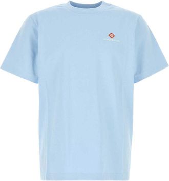 Casablanca Light Blue Relaxed Fit Cotton T-Shirt