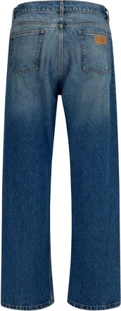 Maison Margiela Mens Blue Cotton Straight-Leg Jeans Clothing