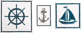 Go Home Set Of 3 Boaters Wall Decor