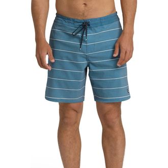 Billabong 73 LT Stripe Board Shorts in Real Teal at Nordstrom, Size 38